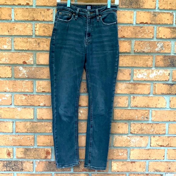 BDG Girlfriend High Rise Sz 26 Black Wash Sz 4 Urban Outfitters UO Black Wash - Picture 2 of 7